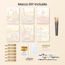 Cargar imagen en el visor de la galería, Mini Pintar por números 15x20cm (6 piezas) - España Vibrante