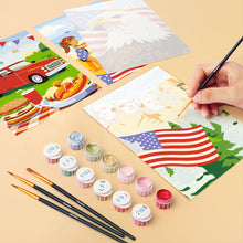 Cargar imagen en el visor de la galería, Mini Pintar por números 15x20cm (6 piezas) - Hola USA