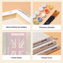 Cargar imagen en el visor de la galería, Mini Pintar por números 15x20cm (6 piezas) - Encanto Británico