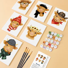 Cargar imagen en el visor de la galería, Mini Pintar por números 15x20cm (6 piezas) - Campesinos Encantadores