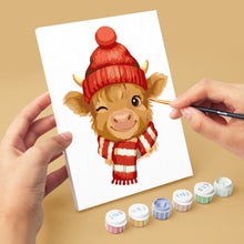 Cargar imagen en el visor de la galería, Mini Pintar por números 15x20cm (6 piezas) - Campesinos Encantadores