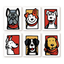 Cargar imagen en el visor de la galería, Mini Pintar por números 15x20cm (6 piezas) - Amigos con Bandana 2 Figured'Art