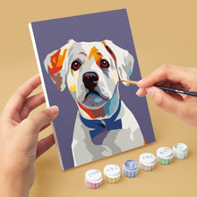 Cargar imagen en el visor de la galería, Mini Pintar por números 15x20cm (6 piezas) - Retratos Modernos de Perros 1