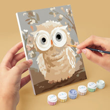Cargar imagen en el visor de la galería, Mini Pintar por números 15x20cm (6 piezas) - Retratos del Bosque 2