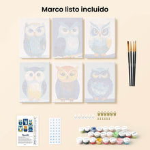 Cargar imagen en el visor de la galería, Mini Pintar por números 15x20cm (6 piezas) - Vigilia Colorida