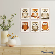 Cargar imagen en el visor de la galería, Mini Pintar por números 15x20cm (6 piezas) - Guardianes del Bosque