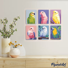 Cargar imagen en el visor de la galería, Mini Pintar por números 15x20cm (6 piezas) - Melodía de la Jungla