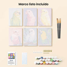 Cargar imagen en el visor de la galería, Mini Pintar por números 15x20cm (6 piezas) - Melodía de la Jungla