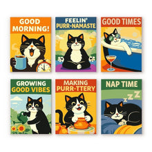 Cargar imagen en el visor de la galería, Mini Pintar por números 15x20cm (6 piezas) - Buenos Momentos con Gatos Figured'Art