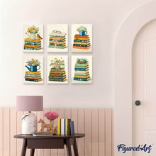 Cargar imagen en el visor de la galería, Mini Pintar por números 15x20cm (6 piezas) - Pétalos y Páginas