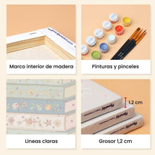 Cargar imagen en el visor de la galería, Mini Pintar por números 15x20cm (6 piezas) - Pétalos y Páginas