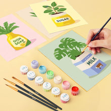 Cargar imagen en el visor de la galería, Mini Pintar por números 15x20cm (6 piezas) - Macetas Diarias