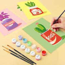 Cargar imagen en el visor de la galería, Mini Pintar por números 15x20cm (6 piezas) - Jardín en Frascos