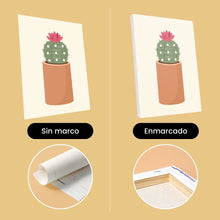 Cargar imagen en el visor de la galería, Mini Pintar por números 15x20cm (6 piezas) - Colección de Cactus Tiernos 1