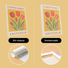 Cargar imagen en el visor de la galería, Mini Pintar por números 15x20cm (6 piezas) - Mercado de Flores 1