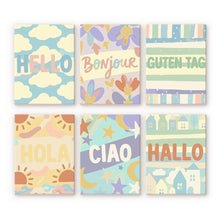 Cargar imagen en el visor de la galería, Mini Pintar por números 15x20cm (6 piezas) - Hola Mundo 1 Figured'Art