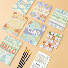 Cargar imagen en el visor de la galería, Mini Pintar por números 15x20cm (6 piezas) - Hola Mundo 1