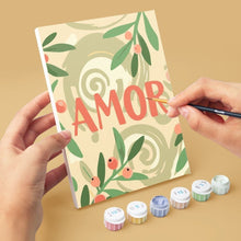 Cargar imagen en el visor de la galería, Mini Pintar por números 15x20cm (6 piezas) - Amor Floral 1
