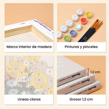 Cargar imagen en el visor de la galería, Mini Pintar por números 15x20cm (6 piezas) - Puertas Florecidas