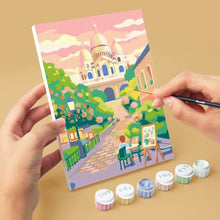 Cargar imagen en el visor de la galería, Mini Pintar por números 15x20cm (6 piezas) - Sueños Parisinos