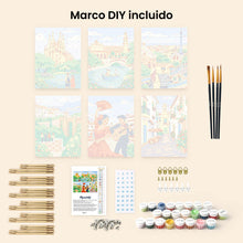Cargar imagen en el visor de la galería, Mini Pintar por números 15x20cm (6 piezas) - Monumentos Europeos