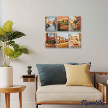 Cargar imagen en el visor de la galería, Mini Pintar por números 15x20cm (6 piezas) - Campo Italiano