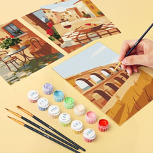 Cargar imagen en el visor de la galería, Mini Pintar por números 15x20cm (6 piezas) - Campo Italiano