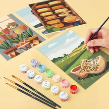 Cargar imagen en el visor de la galería, Mini Pintar por números 15x20cm (6 piezas) - Holanda en Flor