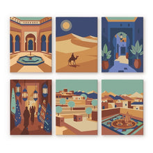 Cargar imagen en el visor de la galería, Mini Pintar por números 15x20cm (6 piezas) - Escenas de Las Mil y Una Noches Figured'Art