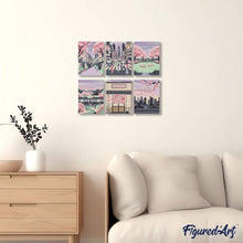 Cargar imagen en el visor de la galería, Mini Pintar por números 15x20cm (6 piezas) - Primavera en Tokio