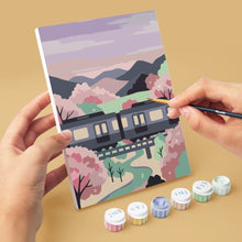 Cargar imagen en el visor de la galería, Mini Pintar por números 15x20cm (6 piezas) - Primavera en Tokio