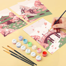 Cargar imagen en el visor de la galería, Mini Pintar por números 15x20cm (6 piezas) - Espíritu de Japón