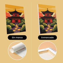 Cargar imagen en el visor de la galería, Mini Pintar por números 15x20cm (6 piezas) - Atardecer en Japón