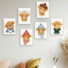 Cargar imagen en el visor de la galería, Mini Pintar por números 15x20cm (6 piezas) - Pequeños Amigos Muu