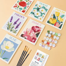 Cargar imagen en el visor de la galería, Mini Pintar por números 15x20cm (6 piezas) - Emociones en Flor 2