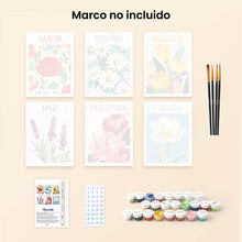 Cargar imagen en el visor de la galería, Mini Pintar por números 15x20cm (6 piezas) - Emociones en Flor 3