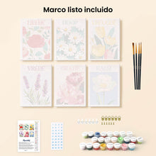 Cargar imagen en el visor de la galería, Mini Pintar por números 15x20cm (6 piezas) - Emociones en Flor 5