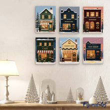 Cargar imagen en el visor de la galería, Mini Pintar por números 15x20cm (6 piezas) - Pueblo Festivo