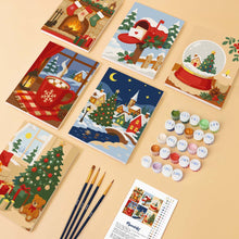 Cargar imagen en el visor de la galería, Mini Pintar por números 15x20cm (6 piezas) - Recuerdos de Navidad