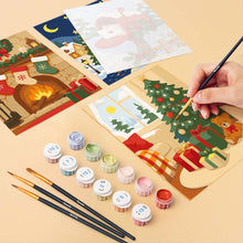 Cargar imagen en el visor de la galería, Mini Pintar por números 15x20cm (6 piezas) - Recuerdos de Navidad