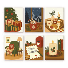 Cargar imagen en el visor de la galería, Mini Pintar por números 15x20cm (6 piezas) - Momentos Festivos de Invierno Figured'Art