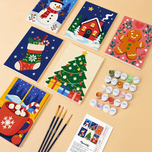 Cargar imagen en el visor de la galería, Mini Pintar por números 15x20cm (6 piezas) - Favoritos del Invierno Festivo