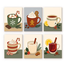 Cargar imagen en el visor de la galería, Mini Pintar por números 15x20cm (6 piezas) - Bebidas Reconfortantes de Invierno Figured'Art