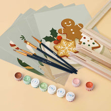 Cargar imagen en el visor de la galería, Mini Pintar por números 15x20cm (6 piezas) - Dulces Navideños