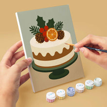 Cargar imagen en el visor de la galería, Mini Pintar por números 15x20cm (6 piezas) - Dulces Navideños