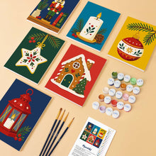 Cargar imagen en el visor de la galería, Mini Pintar por números 15x20cm (6 piezas) - Tradiciones Navideñas