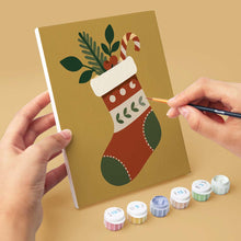 Cargar imagen en el visor de la galería, Mini Pintar por números 15x20cm (6 piezas) - Colección de Adornos Navideños
