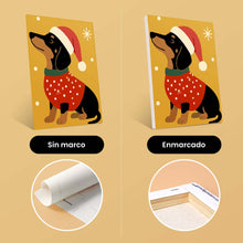 Cargar imagen en el visor de la galería, Mini Pintar por números 15x20cm (6 piezas) - Cachorros Navideños