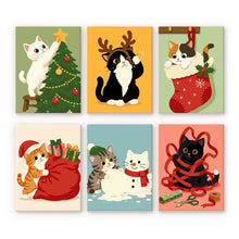 Cargar imagen en el visor de la galería, Mini Pintar por números 15x20cm (6 piezas) - Aventuras de los Gatitos de Vacaciones Figured'Art