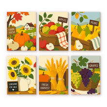 Cargar imagen en el visor de la galería, Mini Pintar por números 15x20cm (6 piezas) - Días del mercado de la cosecha Figured'Art